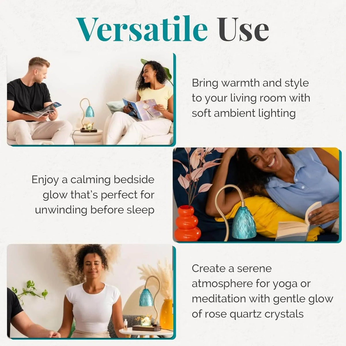 Blue Kyanite Crystals & Candle Warming Lamp Set - CRYSTALAX (Owned by LuxyNest FZE) - NO-775P-D3NV