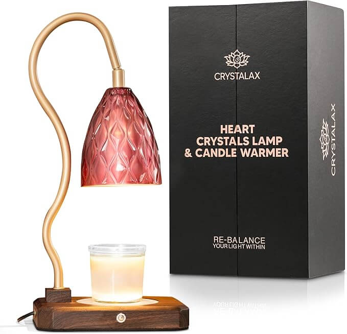 Rose Quartz Candle Warming Lamp design showcasing ambient lighting and elegant aesthetics.