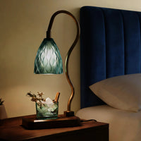 Blue Kyanite Crystals & Candle Warming Lamp Set - CRYSTALAX (Owned by LuxyNest FZE) - NO-775P-D3NV