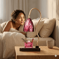 Heart Lamp – Rose Quartz Crystal Candle Warmer Lamp Set - CRYSTALAX - Crystal Candle Warmer Lamp - KM-Y0DA-LHT1
